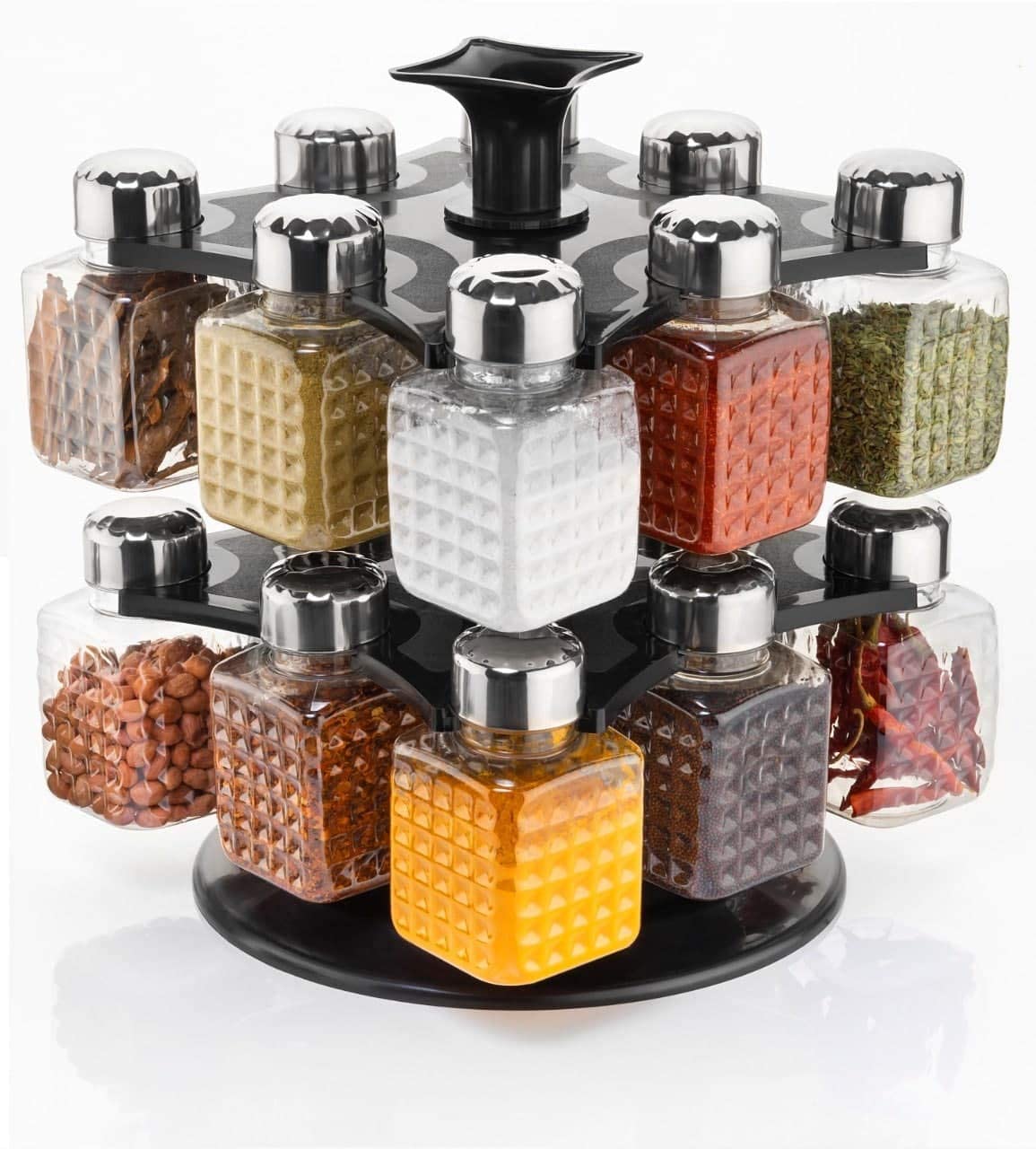 16 in 1 Revolving Square Shape Spice Rack