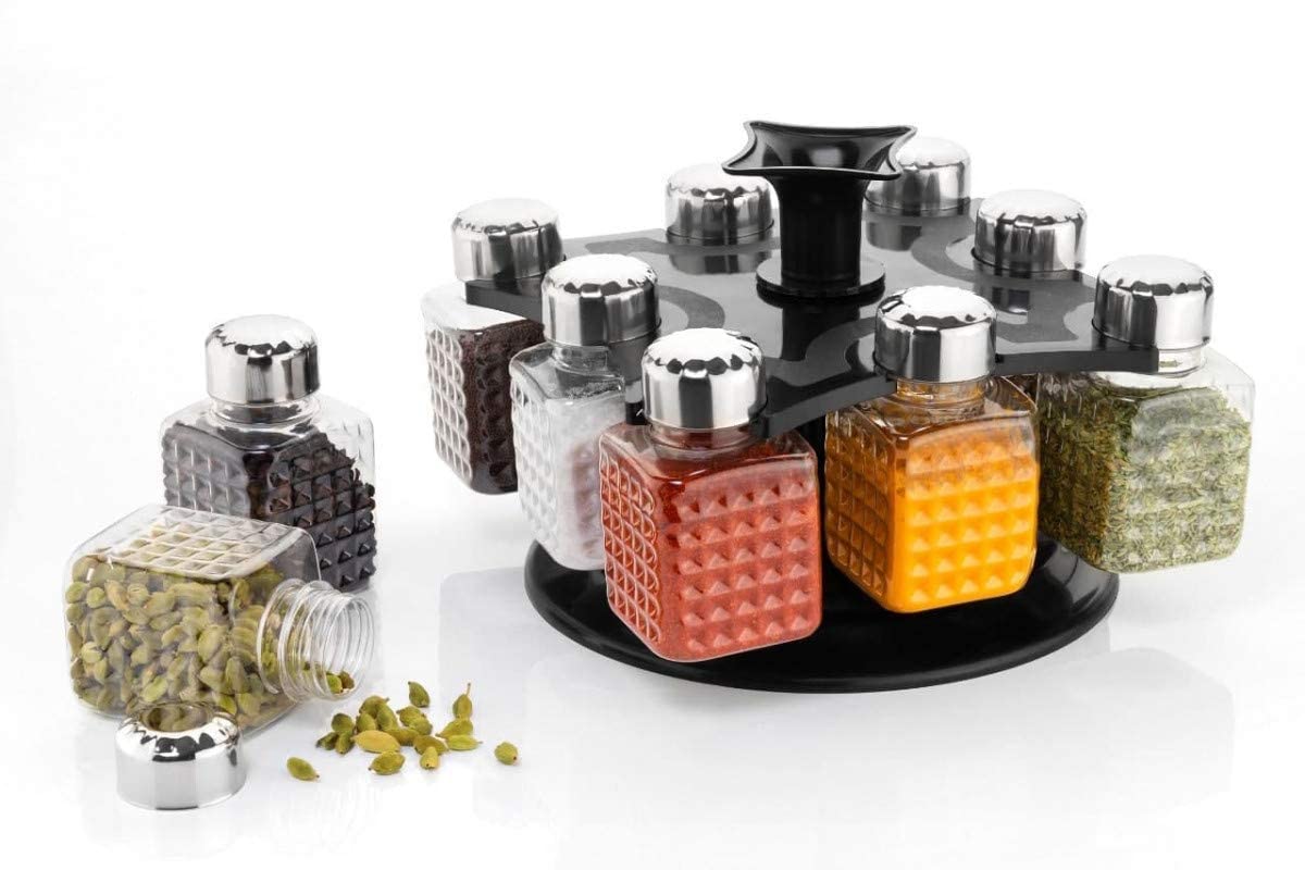 8 in 1 Revolving Square Shape Spice Rack