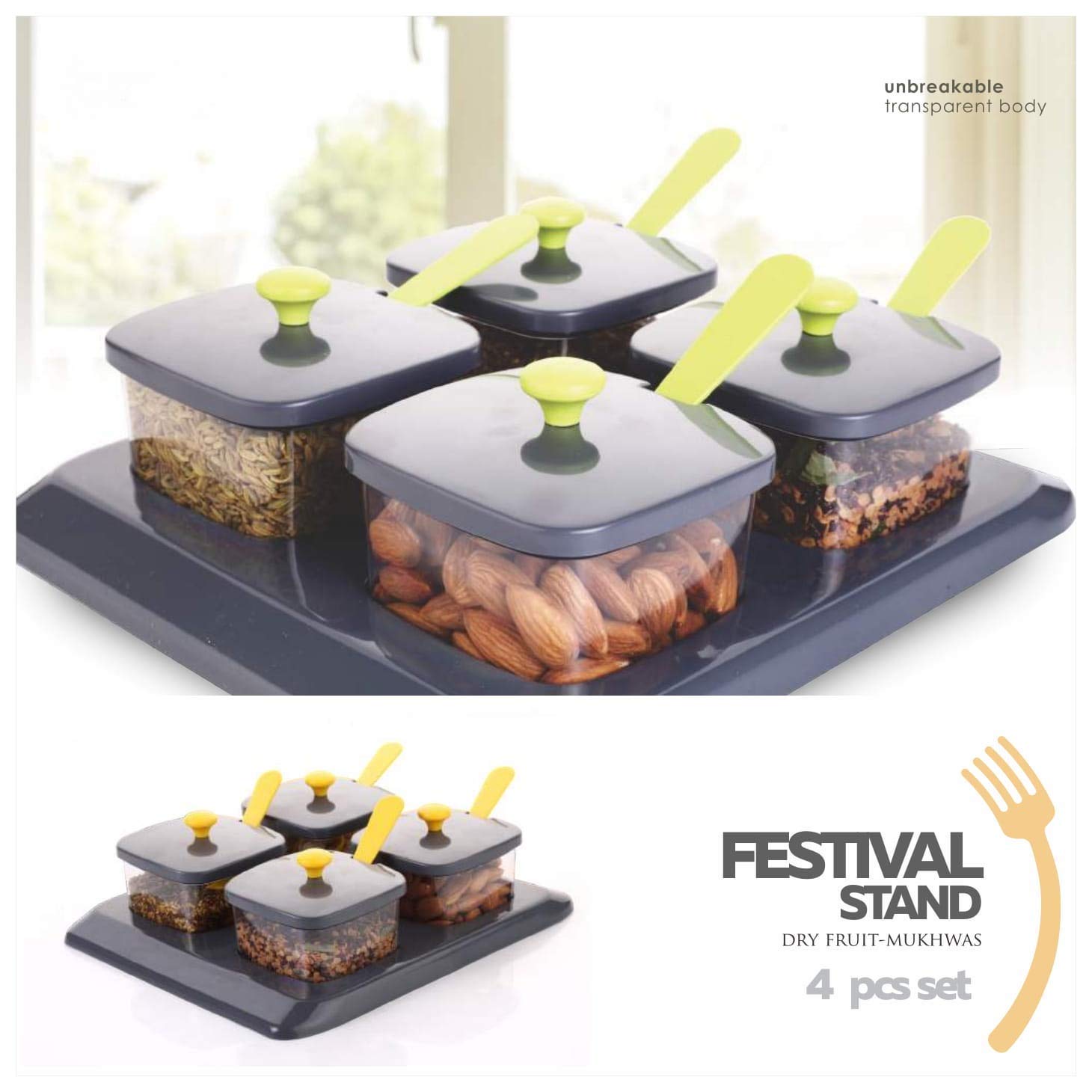 4 Jar Festival Stand Set for pickle